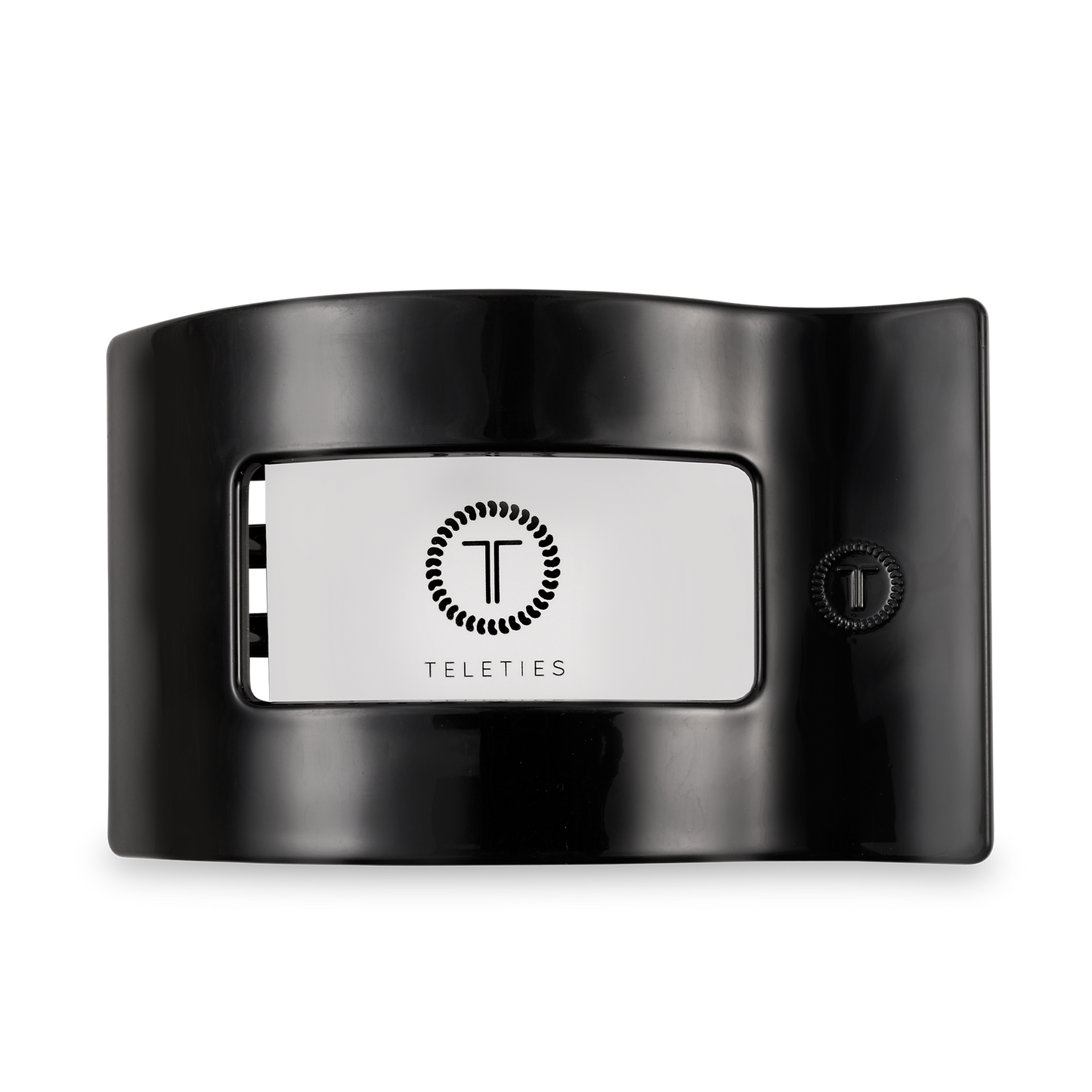 Teleties Flat Rectangle Hair Clip Large Jet Black