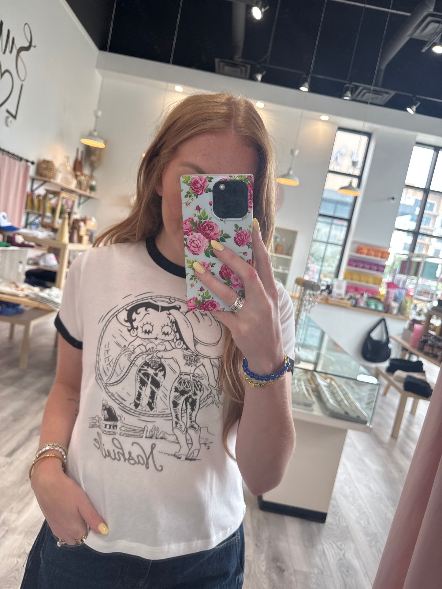 The Laundry Room Nashville Betty Boop Perfect Ringer Tee