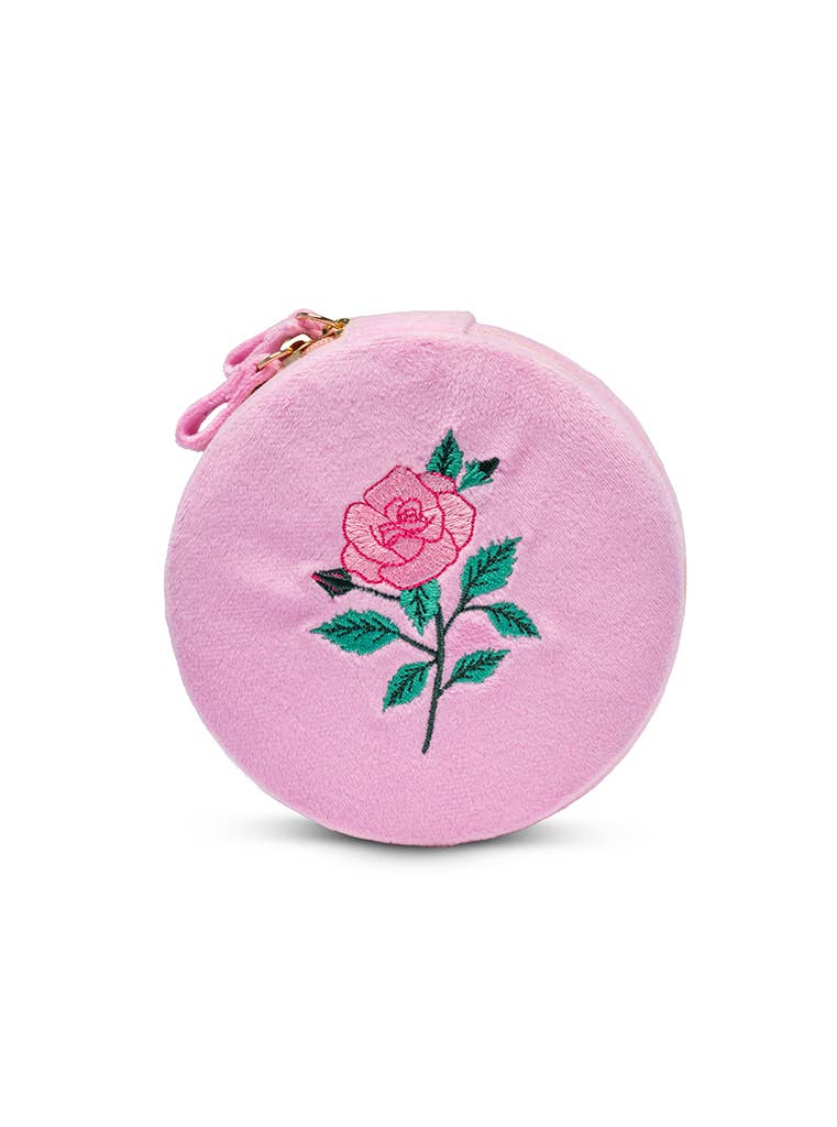 Living Royal Velvet Jewelry Zip Case Rose