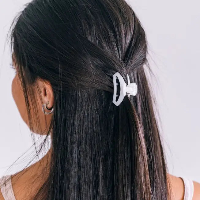 Teleties Open Hair Clip | Tiny | Coconut White