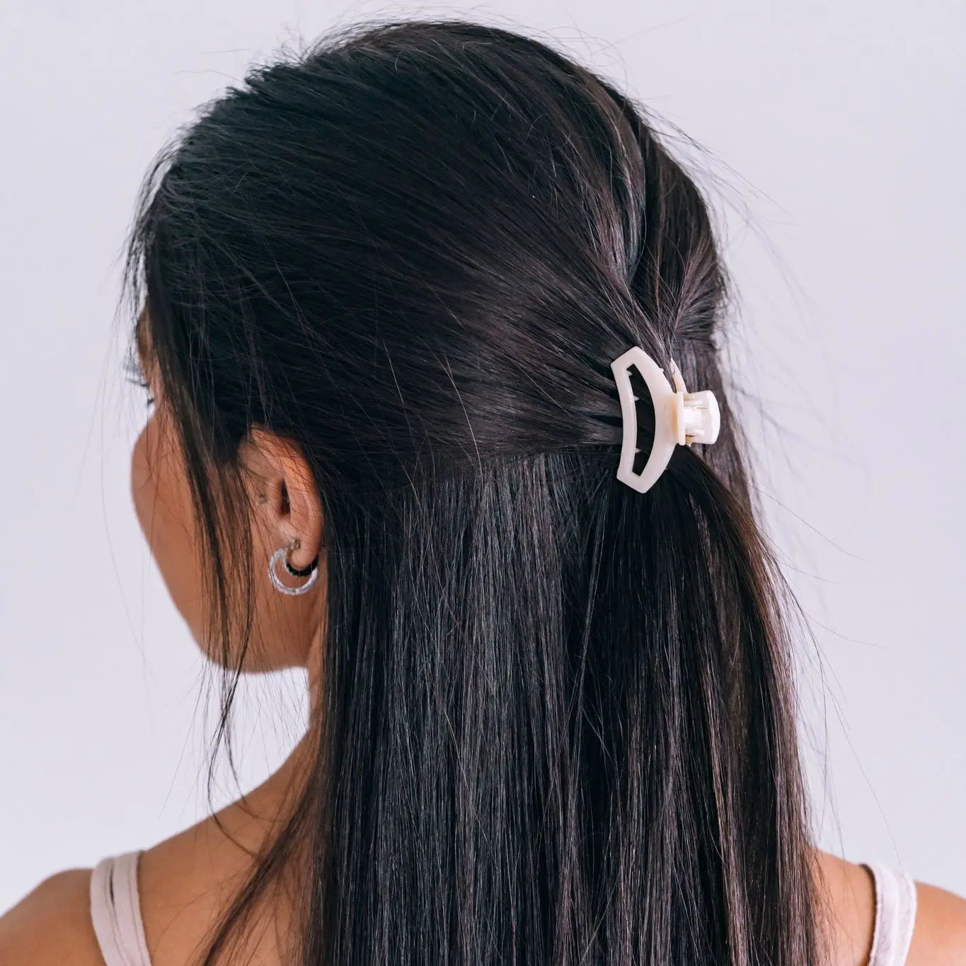 Teleties Open Hair Clip | Tiny | Almond