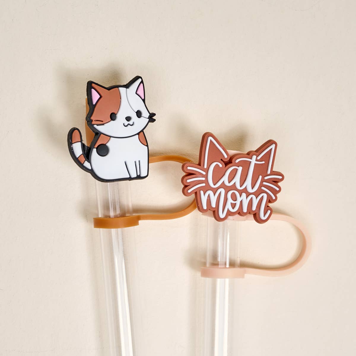 Straw Topper Set–Cat Mom
