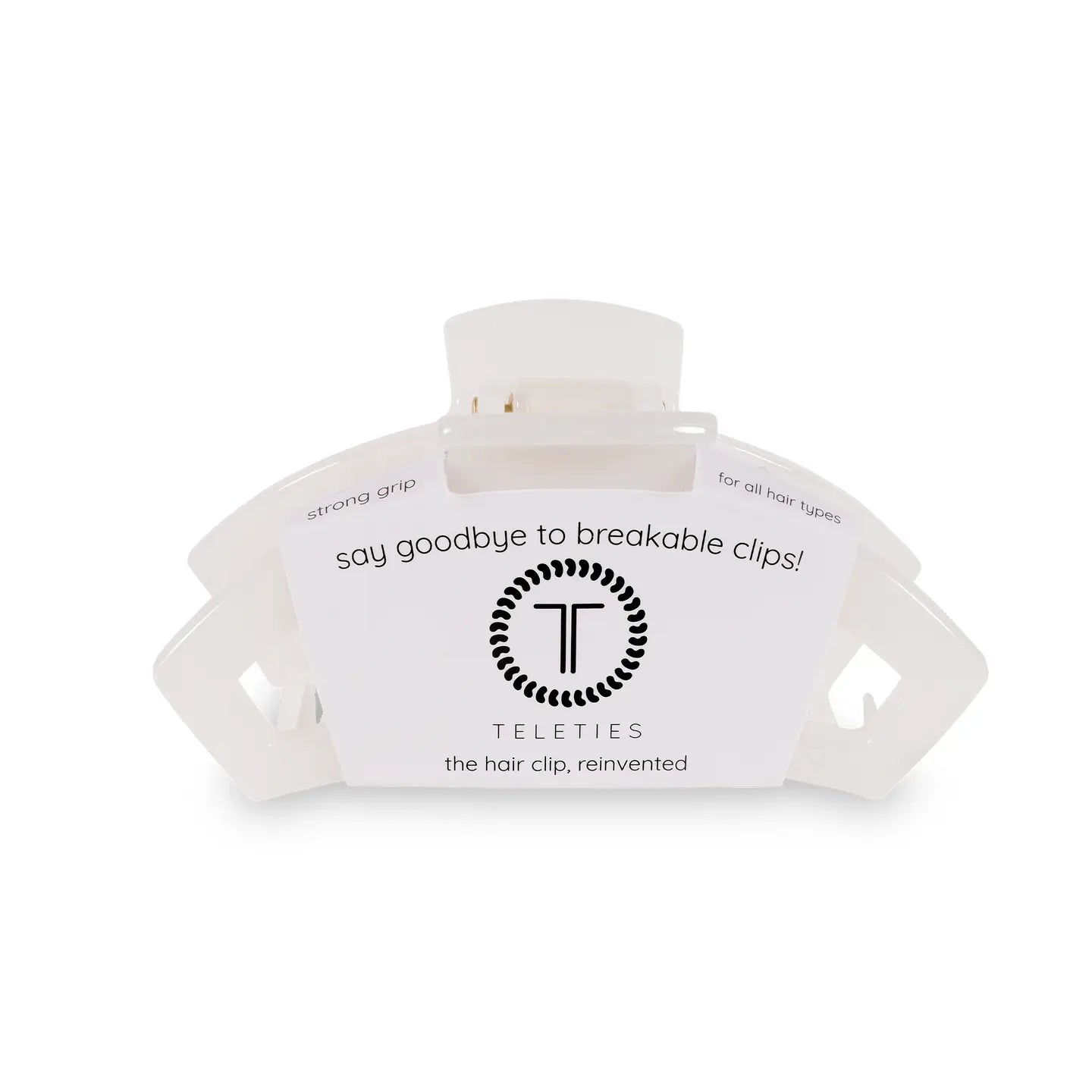 Teleties Open Hair Clip | Medium | Coconut White