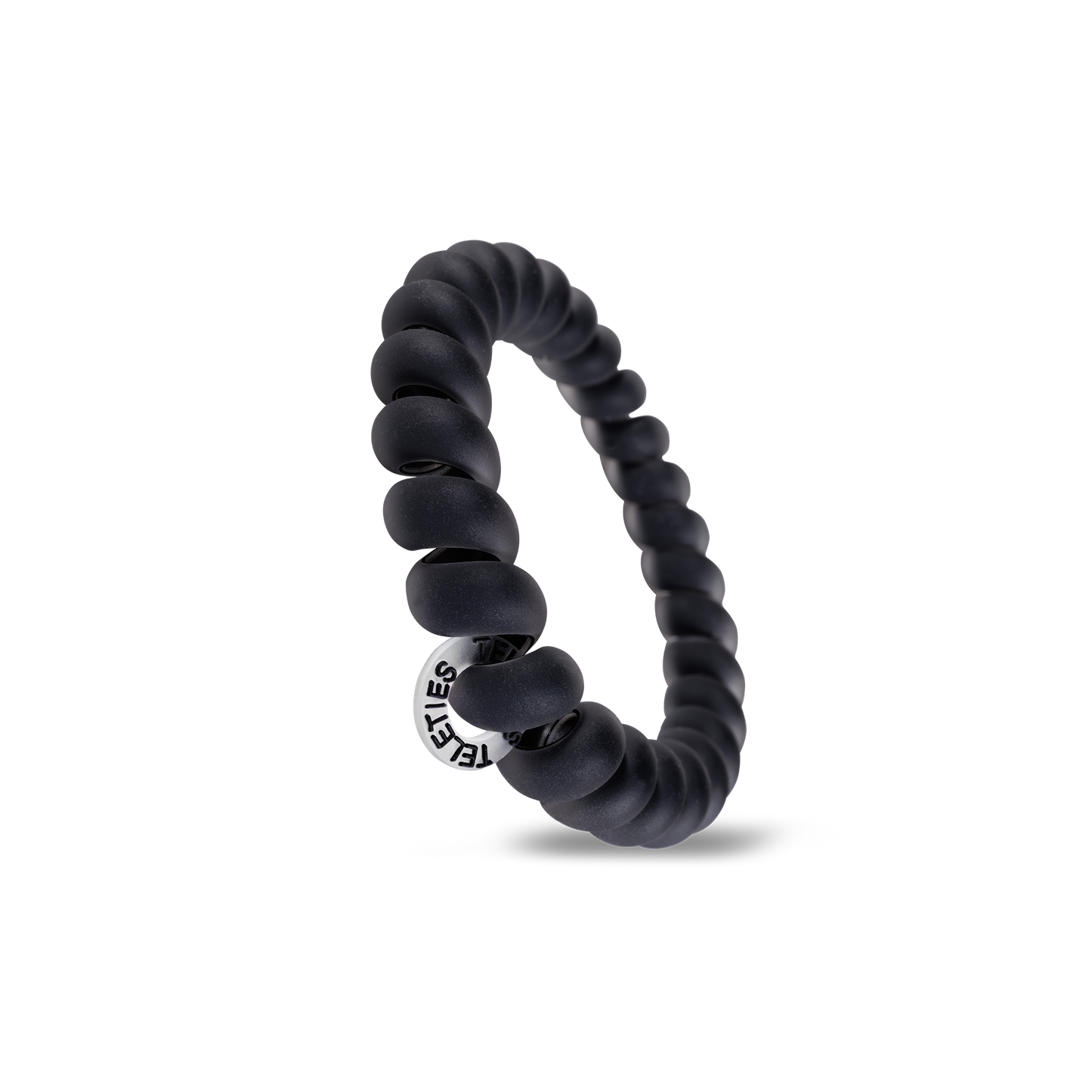 Teleties Spiral Hair Coils | Large | Matte Black Hair Ties