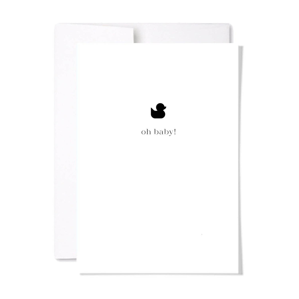 Oh Baby | Minimalist New Baby Card: Single Card