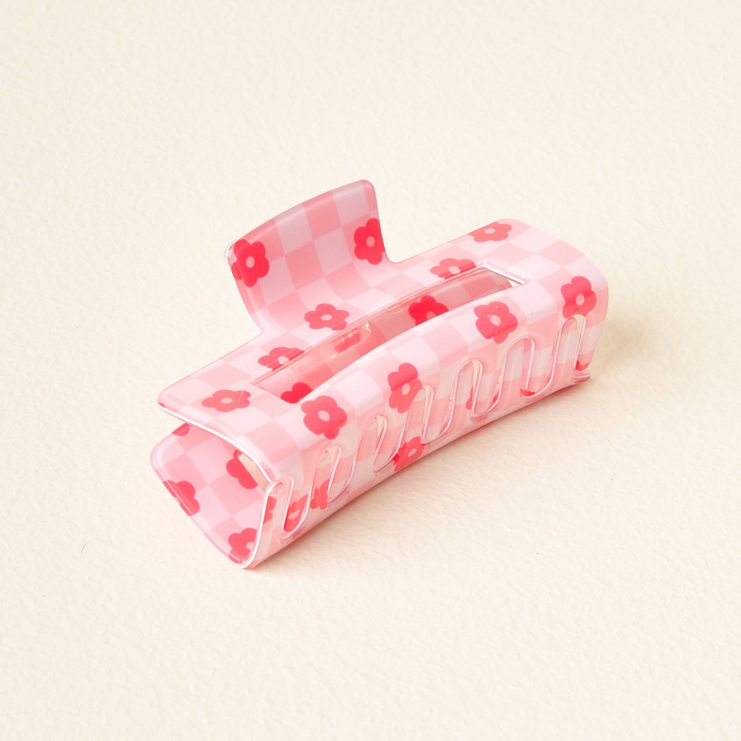 Claw Clip-Check Hot Pink