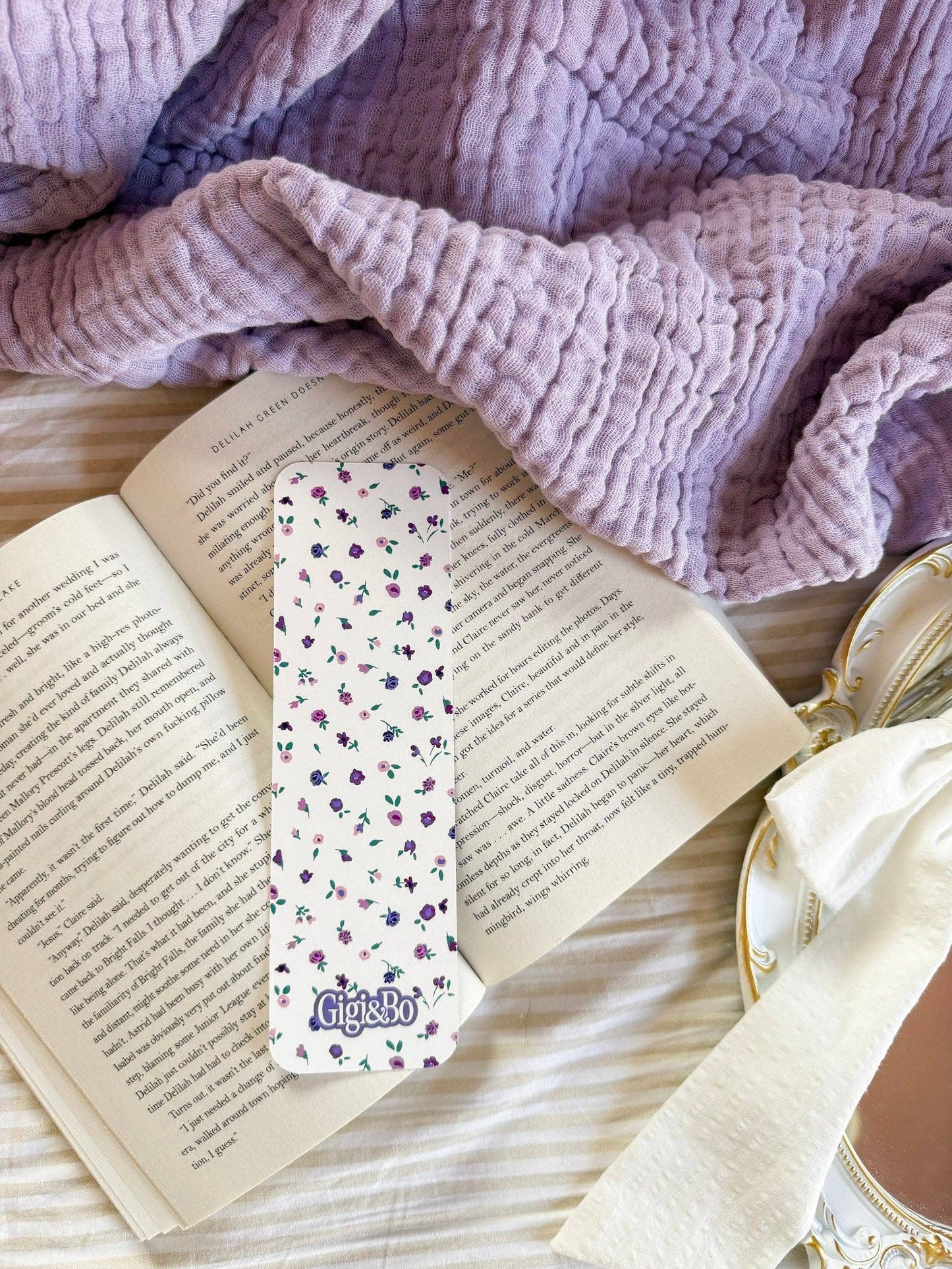 Violet Whispers Bookmark: No