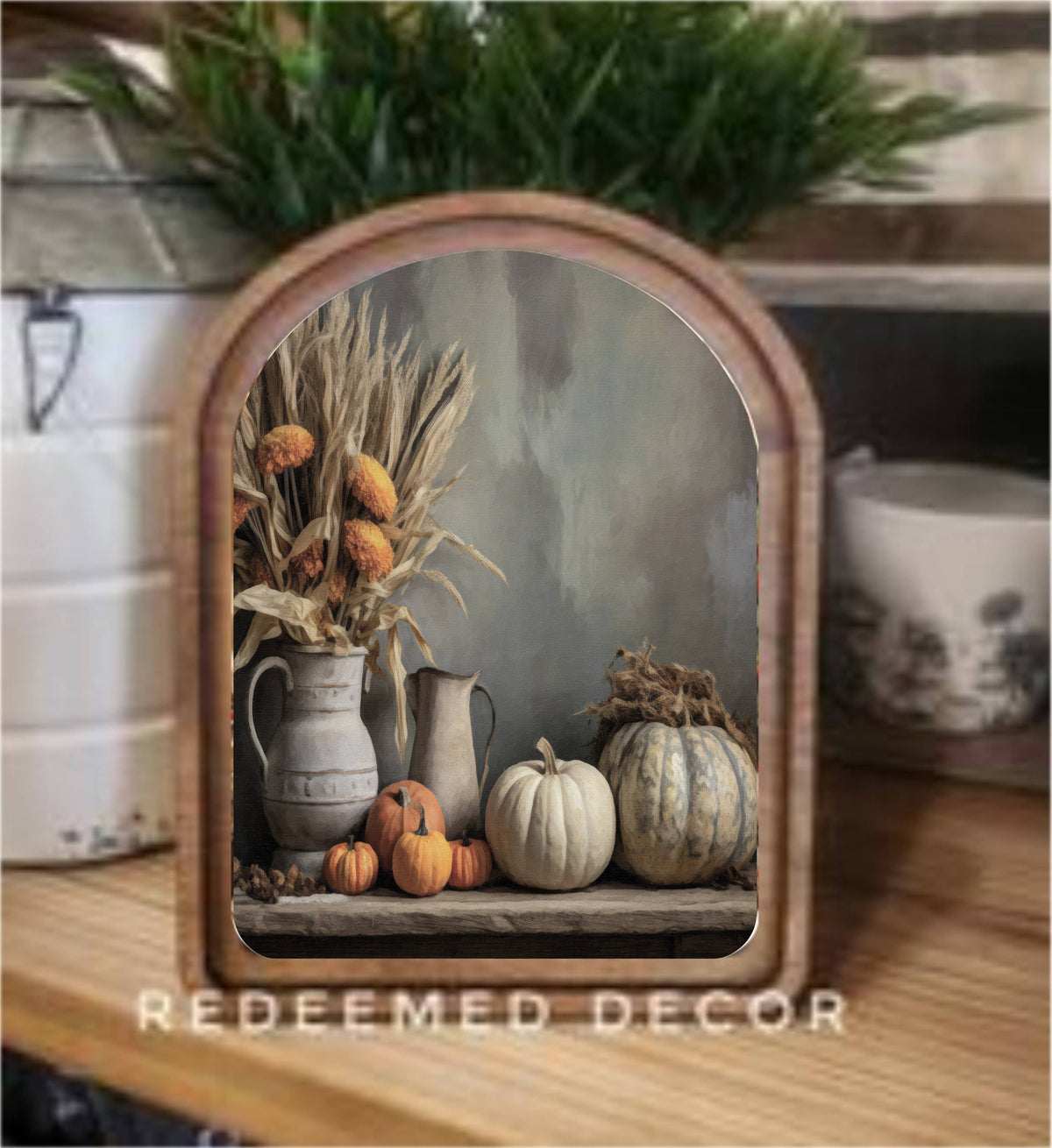 Arch Top Fall Table Framed Art : 6x8"