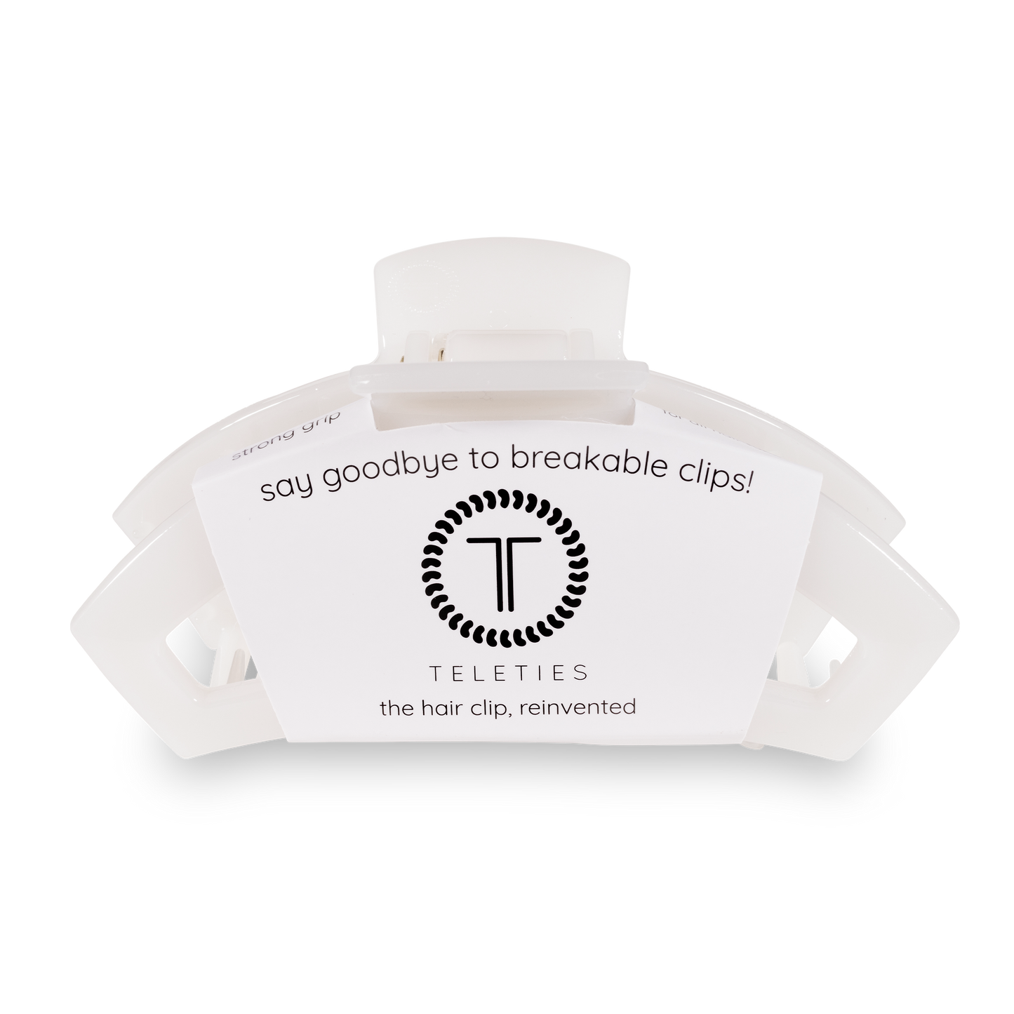 Teleties Open Hair Clip Large Coconut White