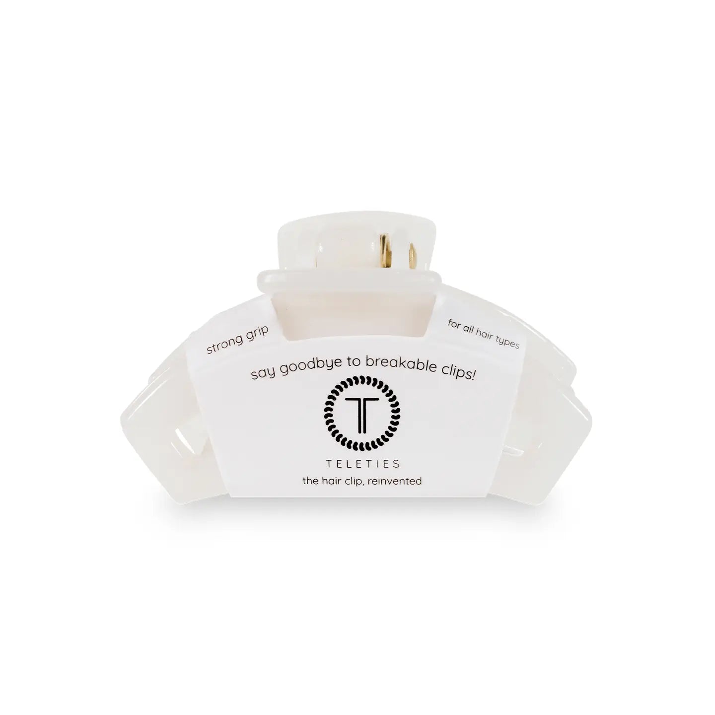 Teleties Open Hair Clip | Tiny | Coconut White