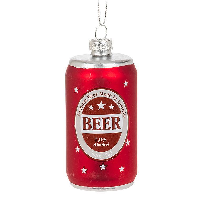 Red Beer Can Ornament