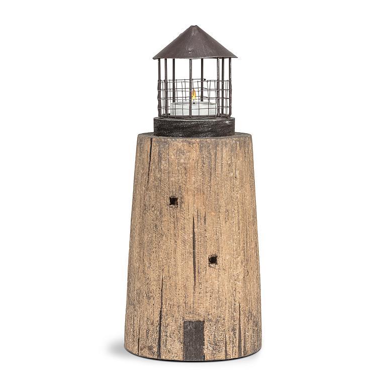 Wide Lighthouse With Tealight Holder