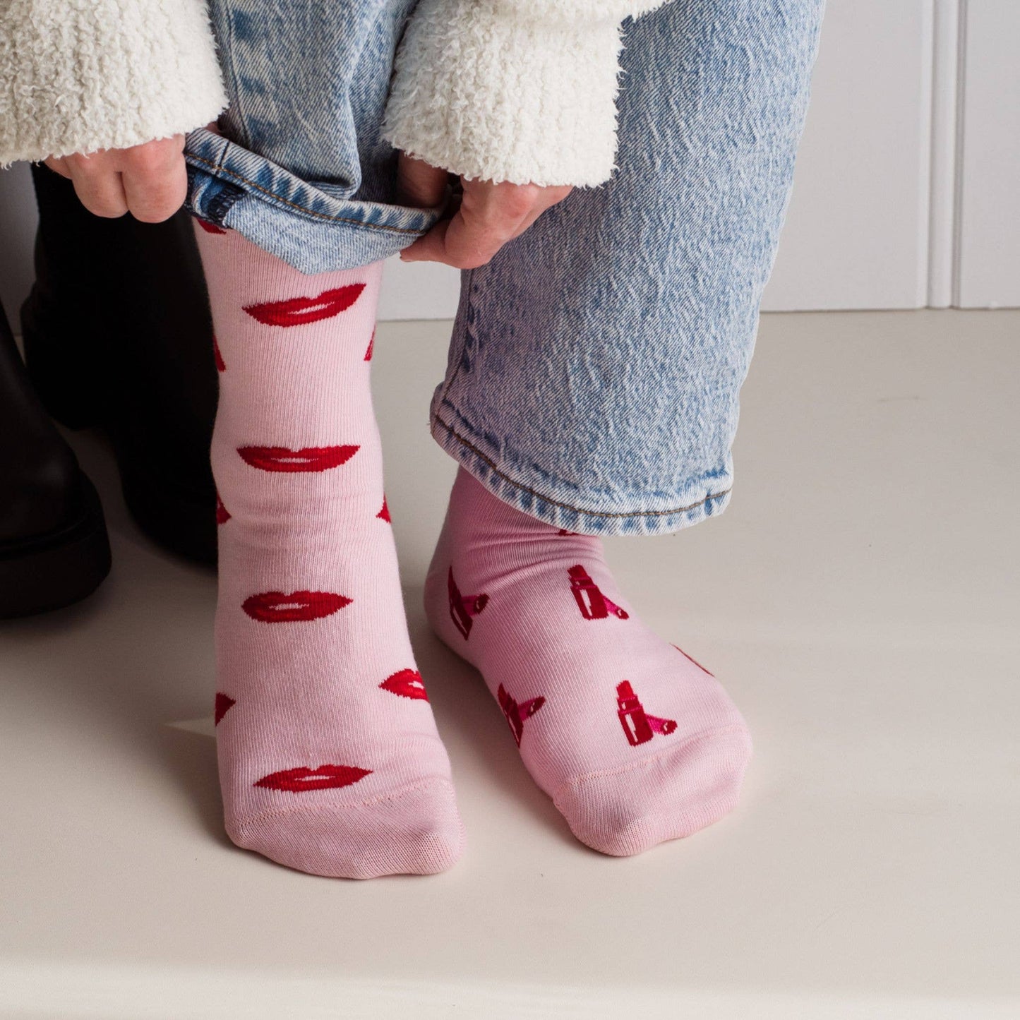 Friday Sock Co. Lips & Lipstick Women's Socks