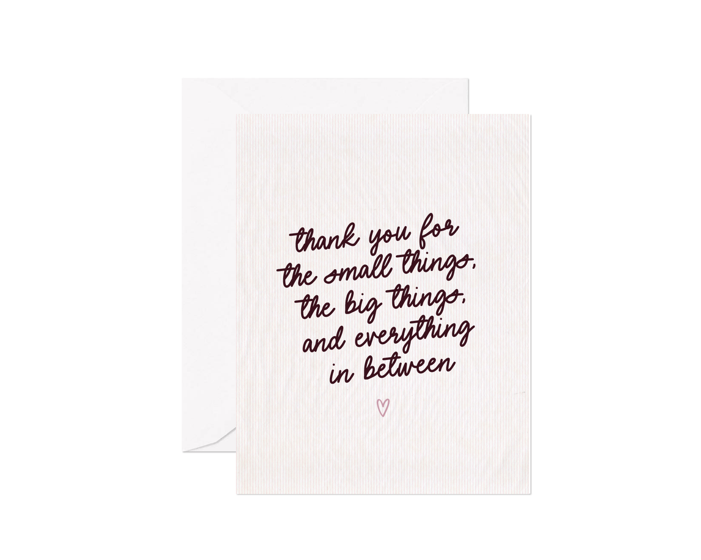 Thank You For The Small Things Greeting Card