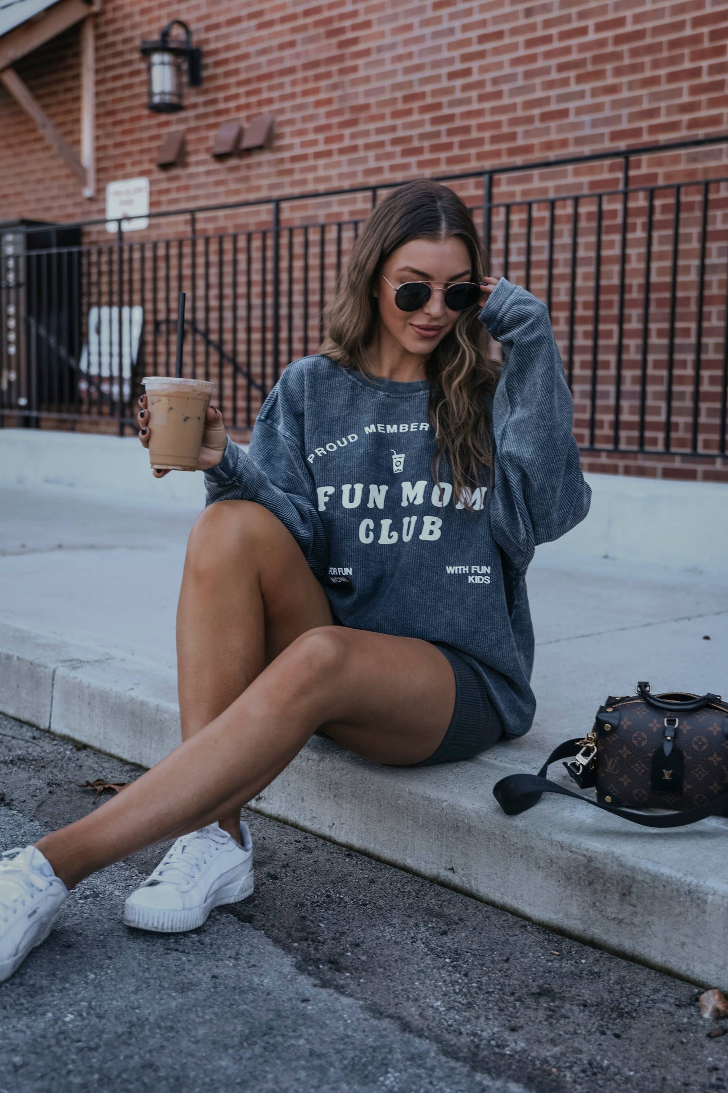 Friday + Saturday Fun Mom Club Corded Sweatshirt