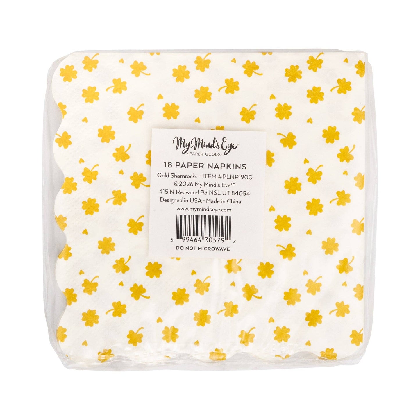 Foil Shamrocks Cocktail Napkin (18ct)