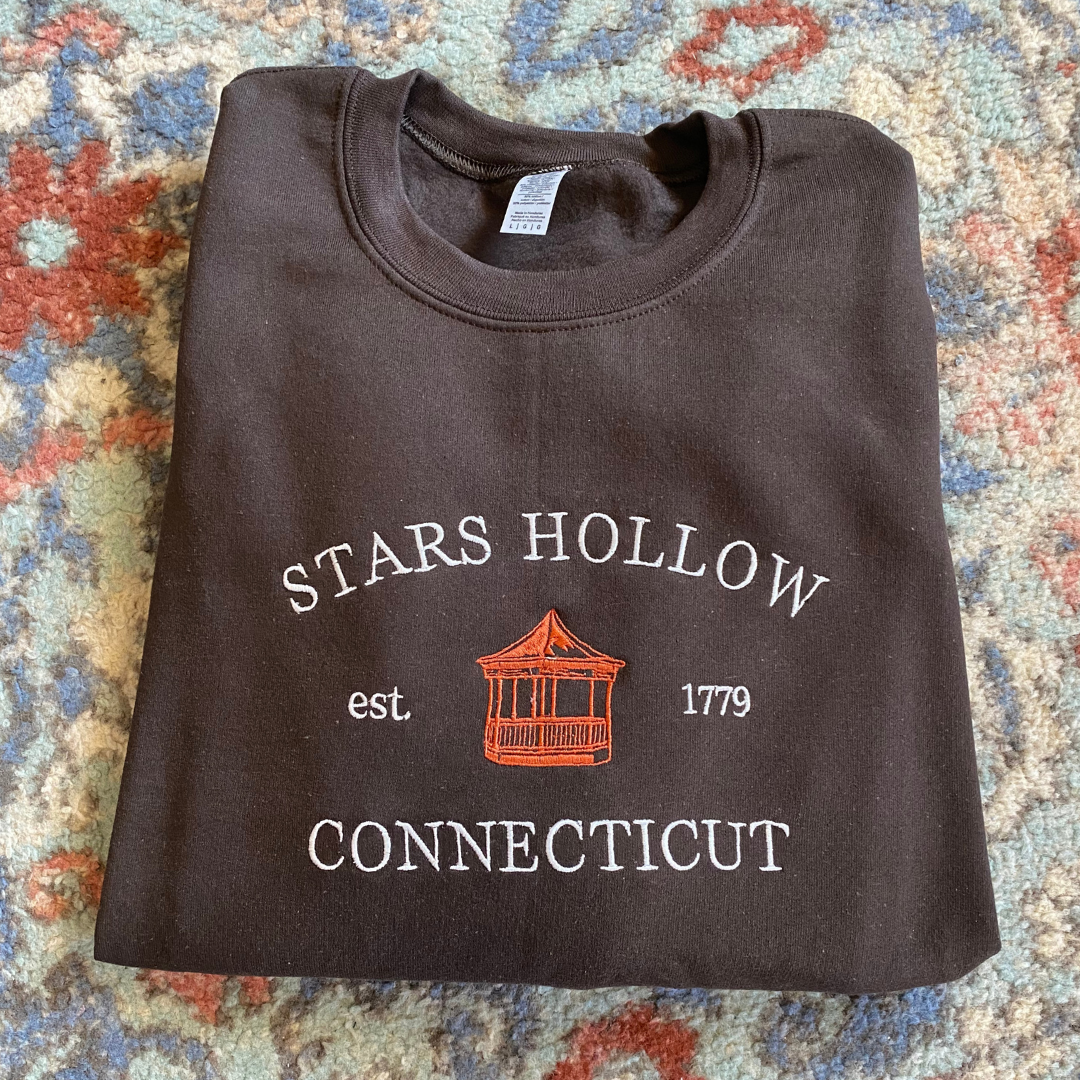 Embroidered Stars Hollow Sweatshirt