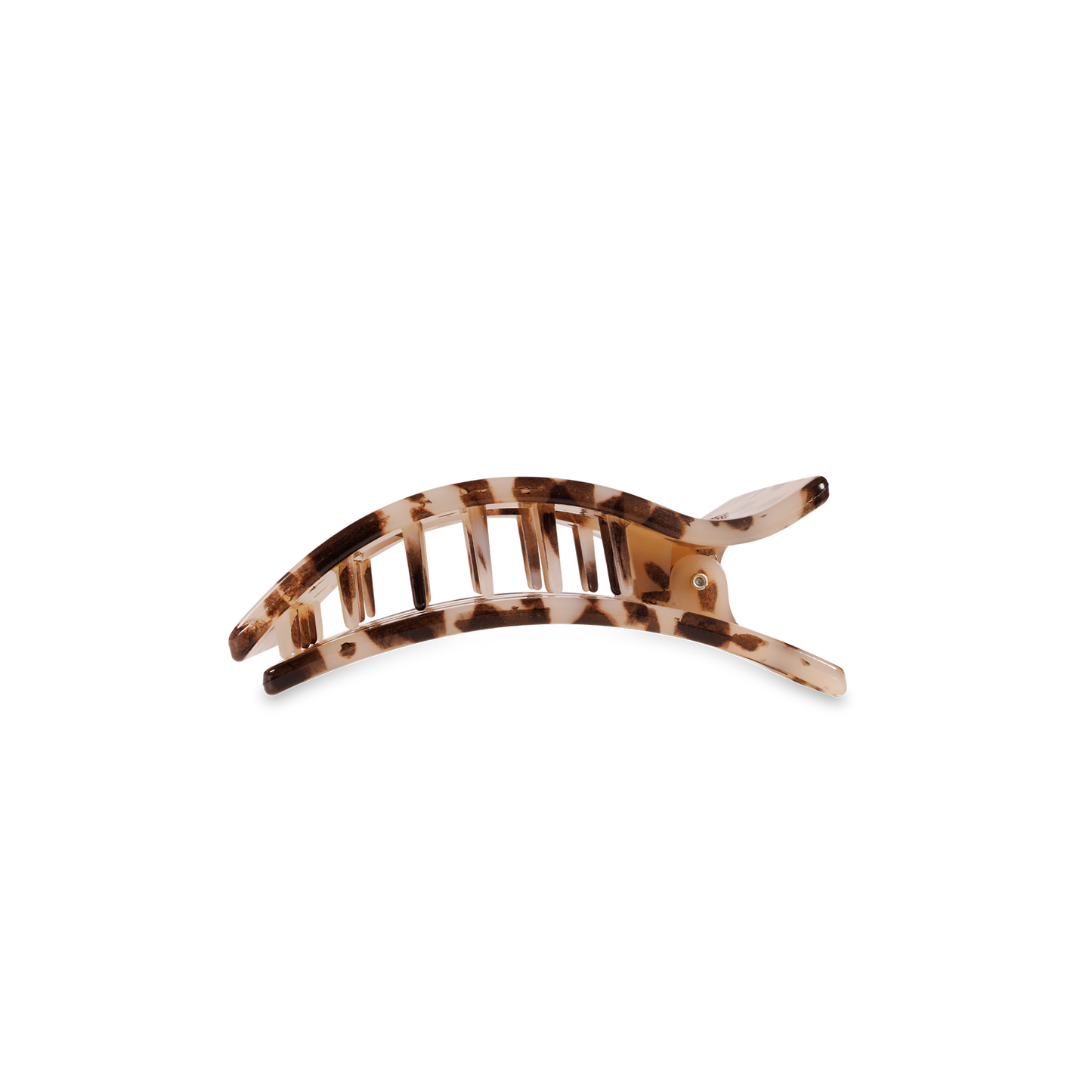 Teleties Flat Rectangle Hair Clip Small Blonde Tortoise