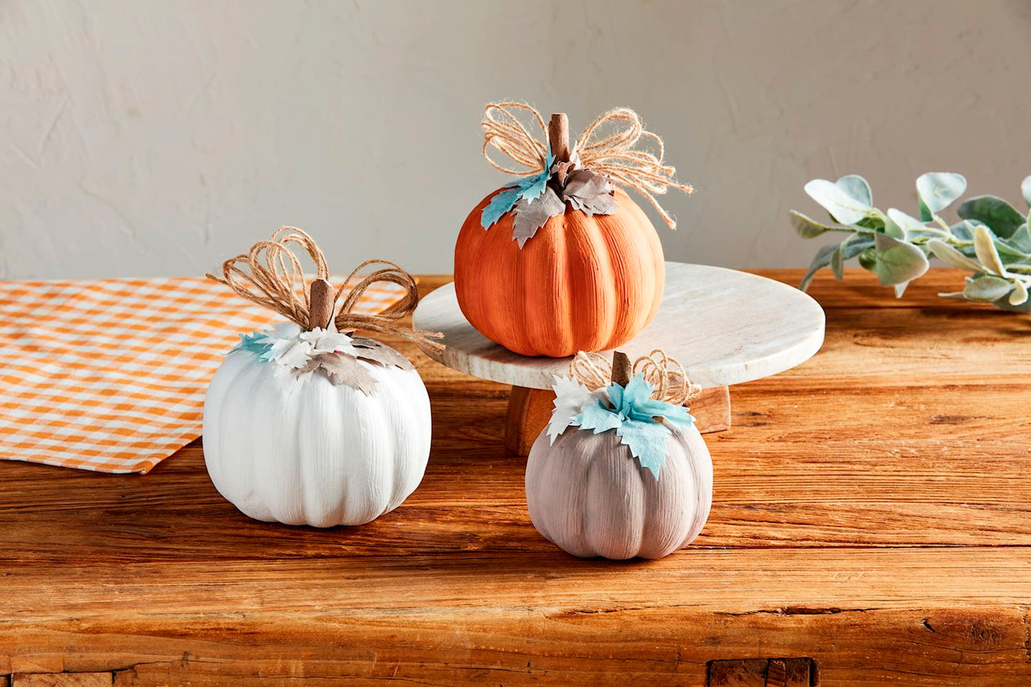 Mudpie Orange Pastel Pumpkin Medium Sitter