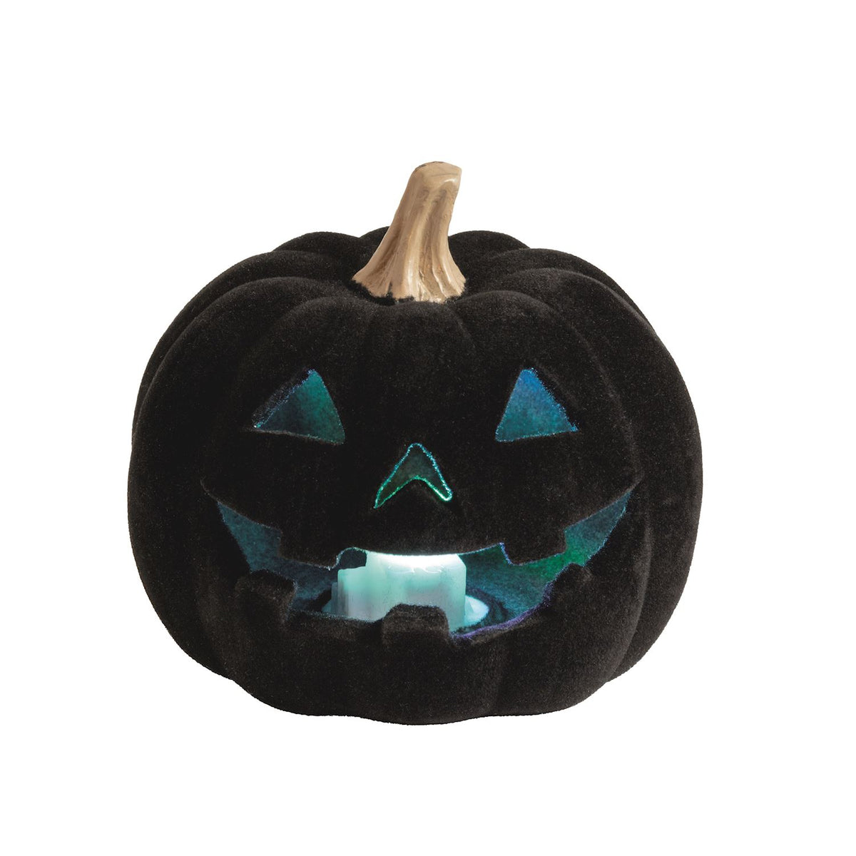 Mudpie Black Pumpkin LED Decor