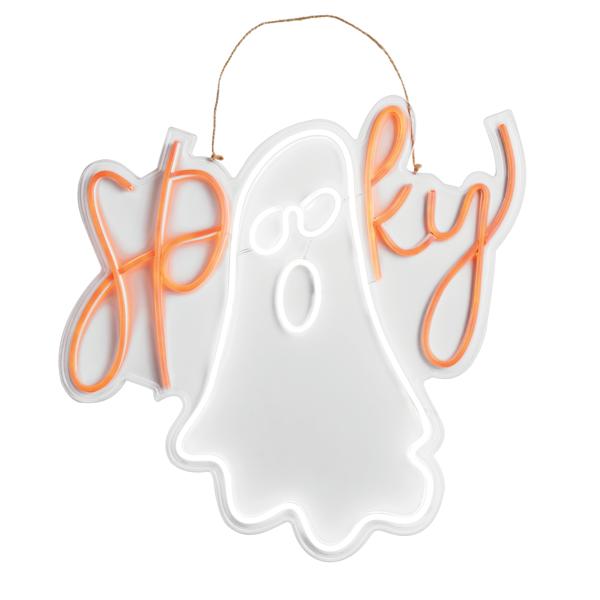 Mudpie Neon Ghost Door Hanger