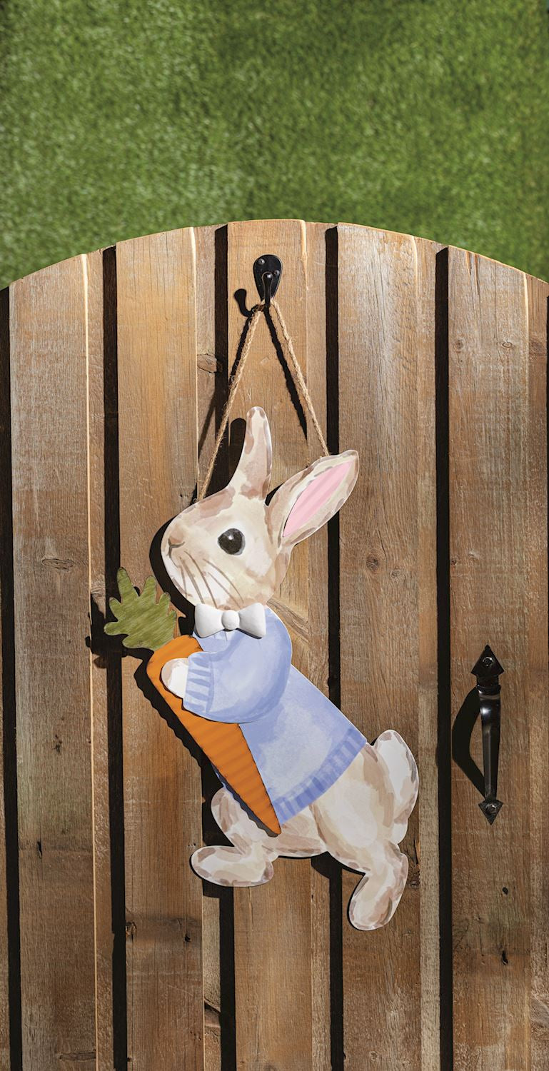 Mudpie Tin Bunny Door Hanger