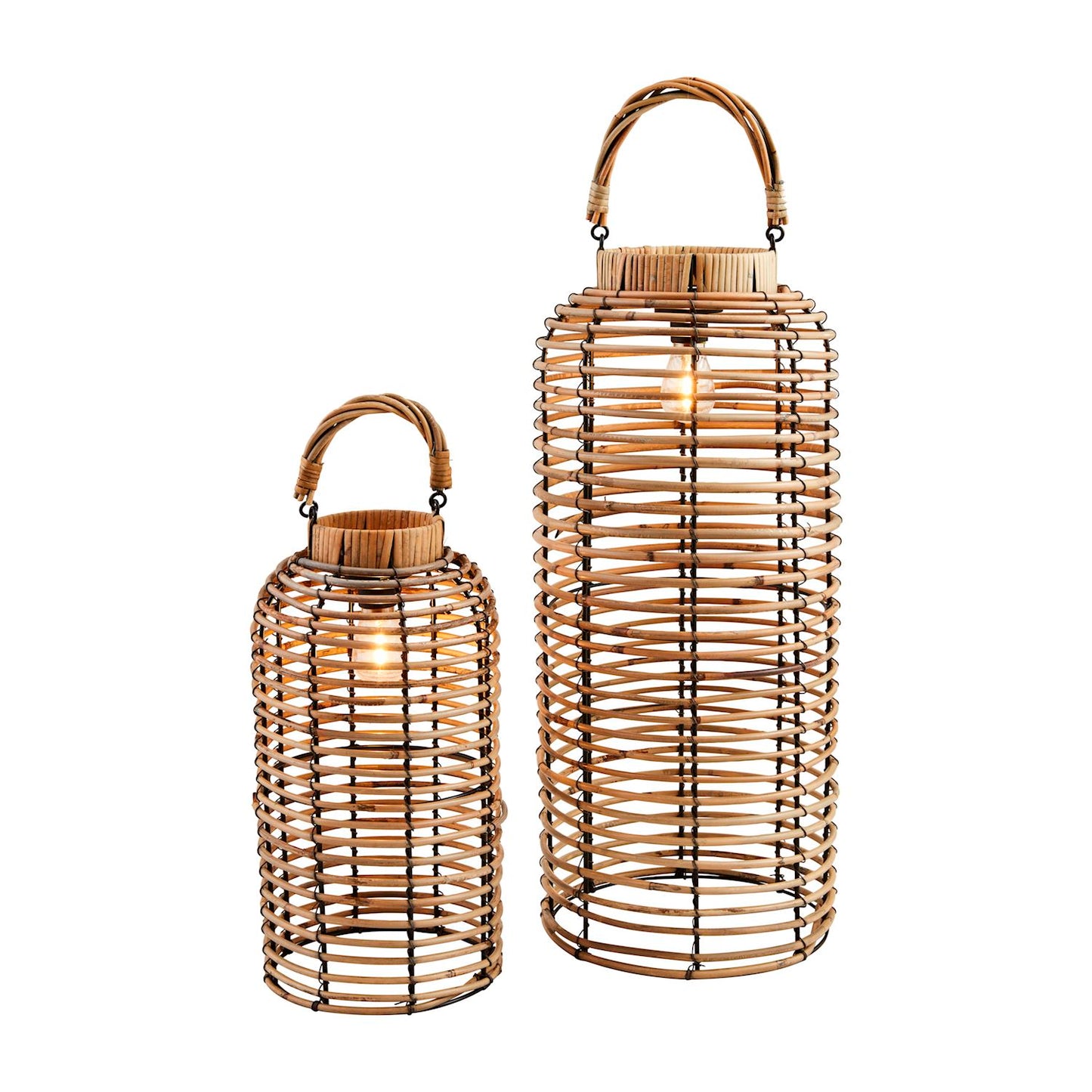 Mudpie Rattan Battery Operated Lantern