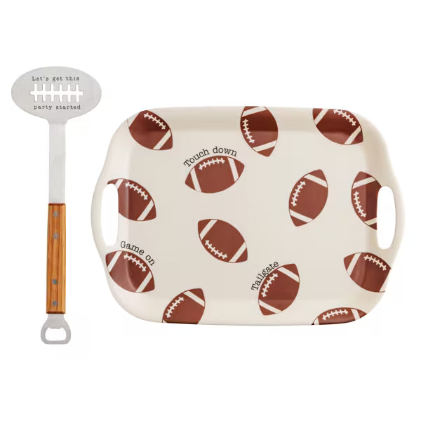 Mudpie Football Tray With Spatula