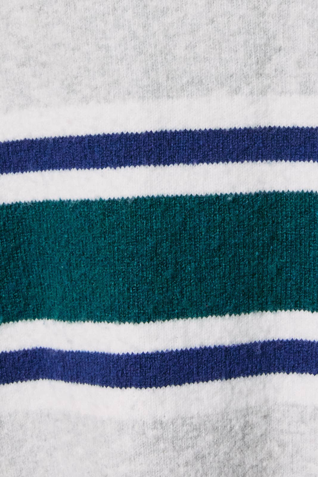 Striped Soft Knit Crew Neck Button Cardigan
