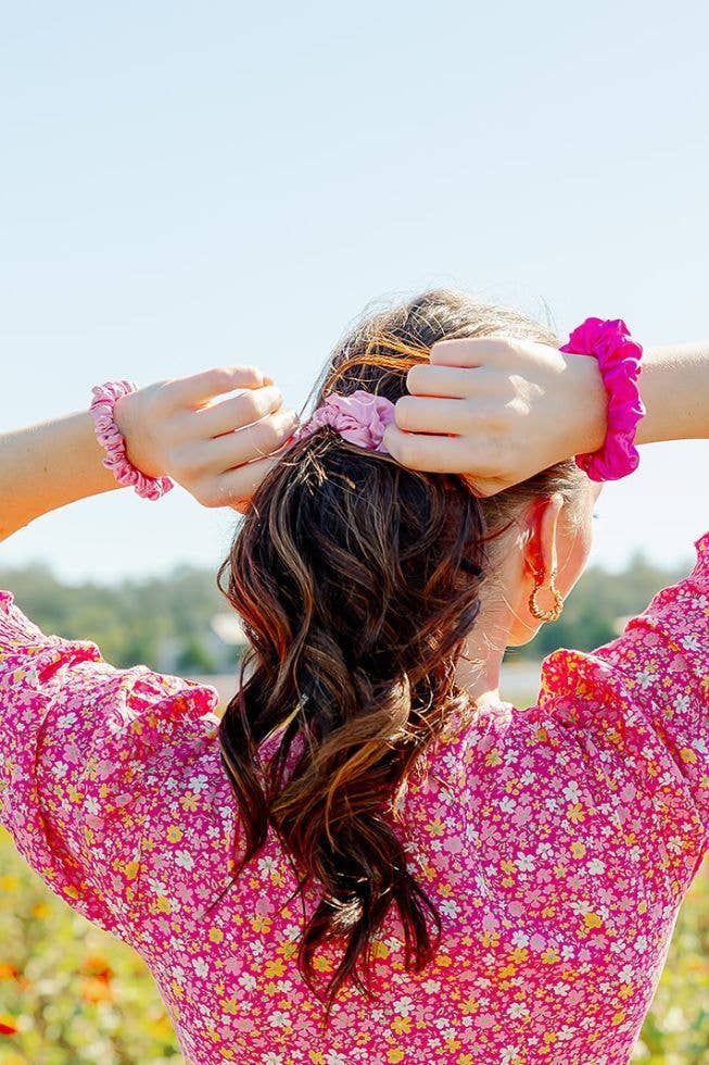 Teleties Silk Hair Scrunchie | Small | Rose All Day