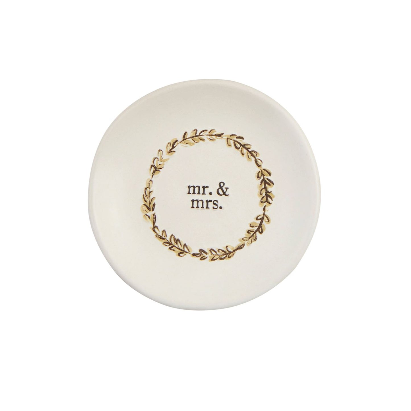 Mudpie Wedding Mr & Mrs. Ring Dish