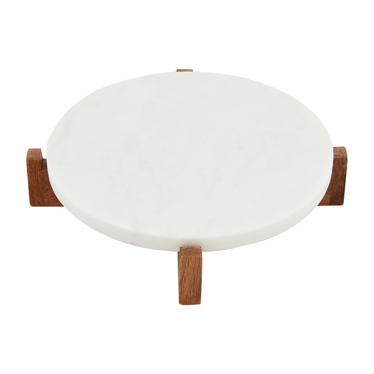 Mudpie Marble Server With Wood Stand