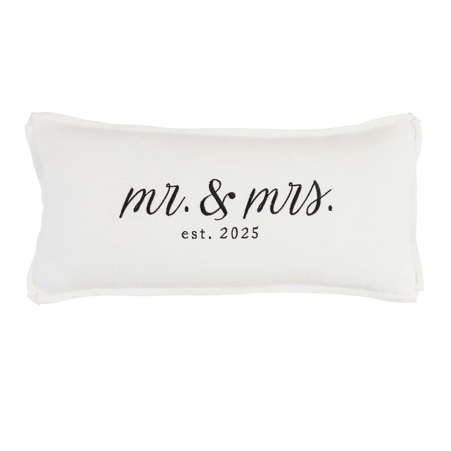 Mudpie Mr. & Mrs. Est. 2025 Lumbar Pillow