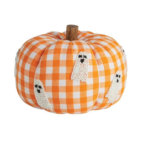 Mudpie Ghost Beaded Icon Pumpkin