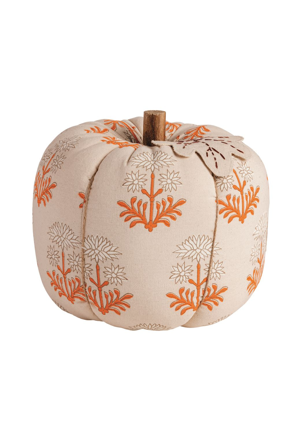 Mudpie Large Printed Stuffed Pumpkin
