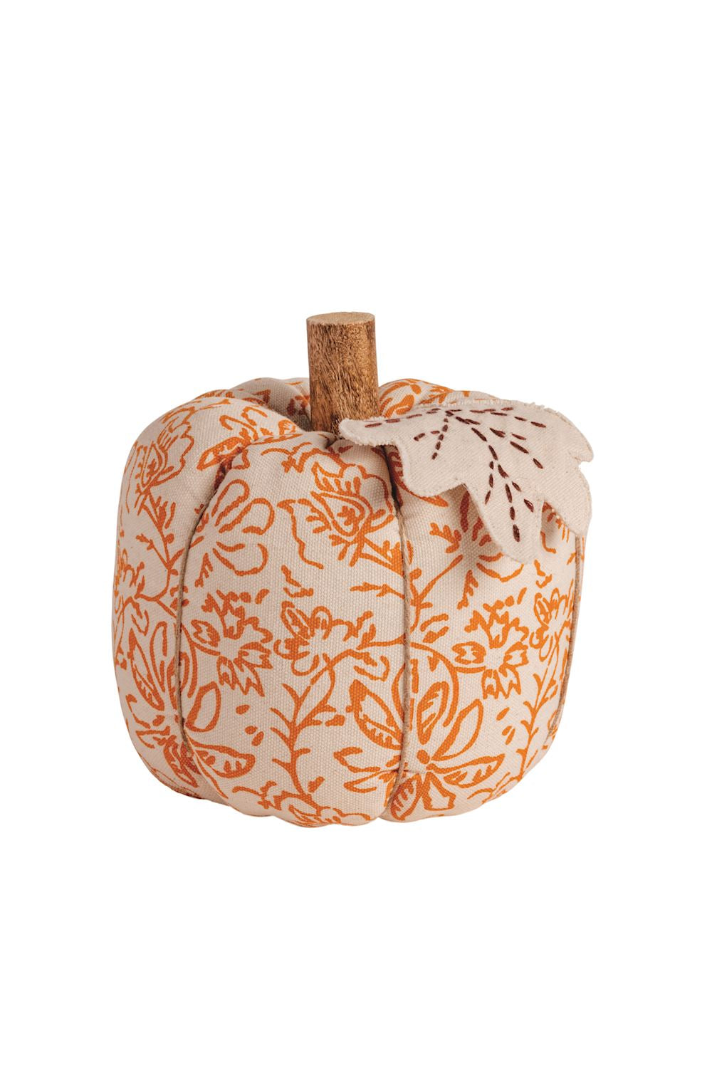 Mudpie Small Printed Stuffed Pumpkin