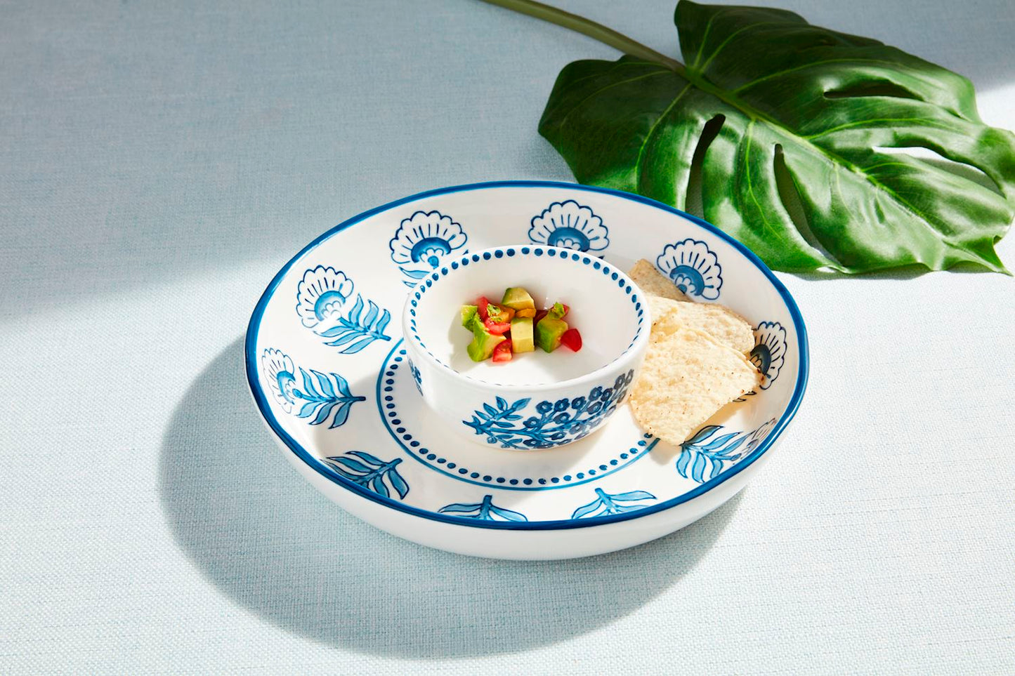 Mudpie Block Print Chip & Dip Set