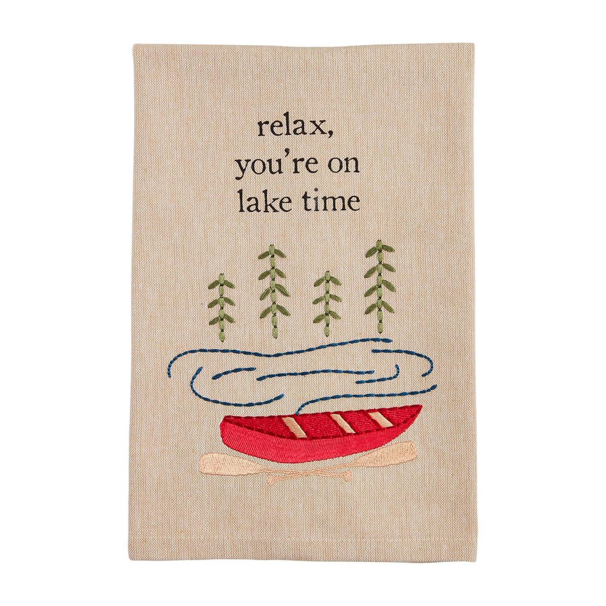 Mudpie Relax You're On Lake Time Towel