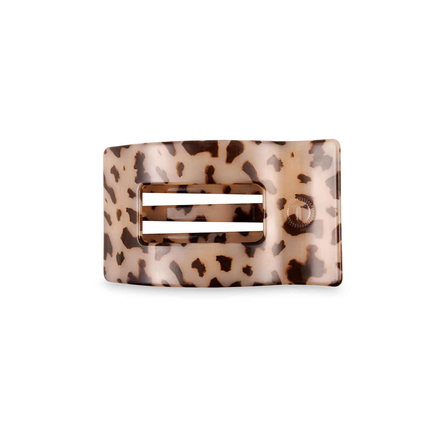 Teleties Flat Rectangle Hair Clip Small Blonde Tortoise