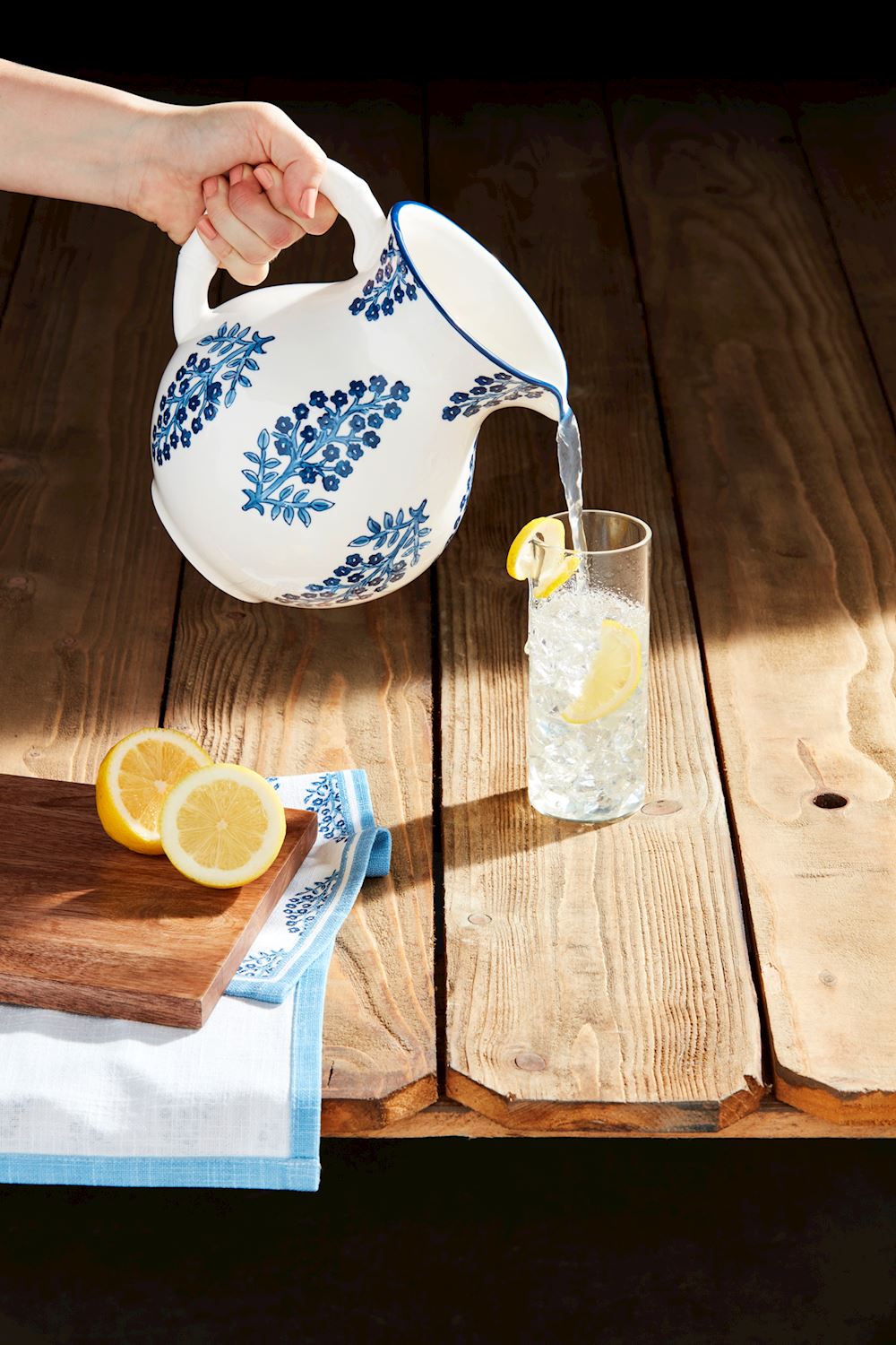 Mudpie Block Print Pitcher