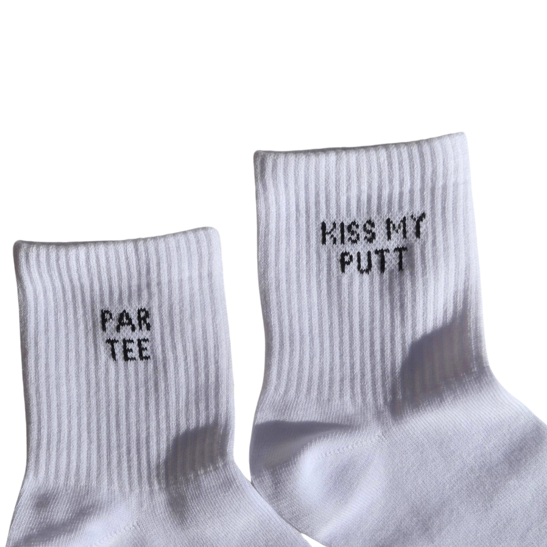 Par Tee/ Kiss My Putt Women's Crew Socks