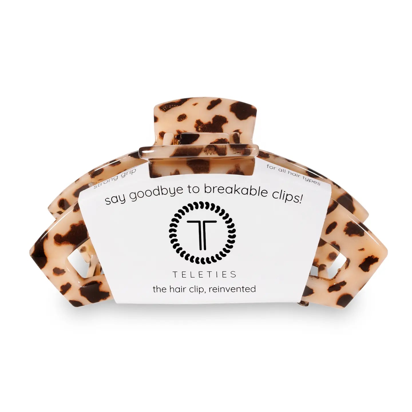 Teleties Open Hair Clip | Large | Blonde Tortoise
