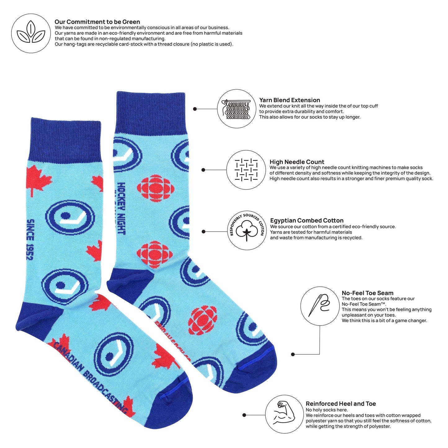 Friday Sock Co. Men's CBC Hockey Night in Canada Socks