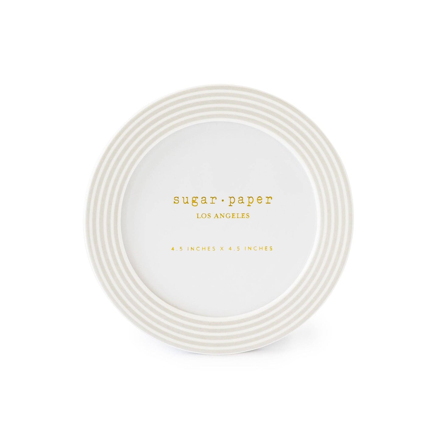 Grey Stripe Round Picture Frame