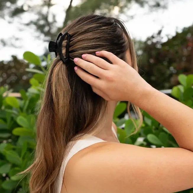 Teleties Open Hair Clip | Small | Jet Black