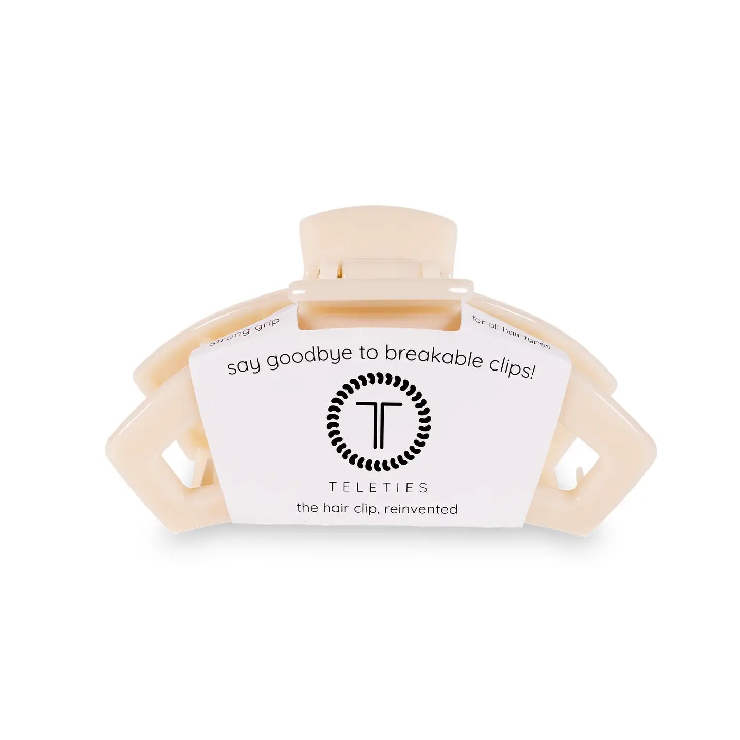 Teleties Open Hair Clip | Medium| Almond