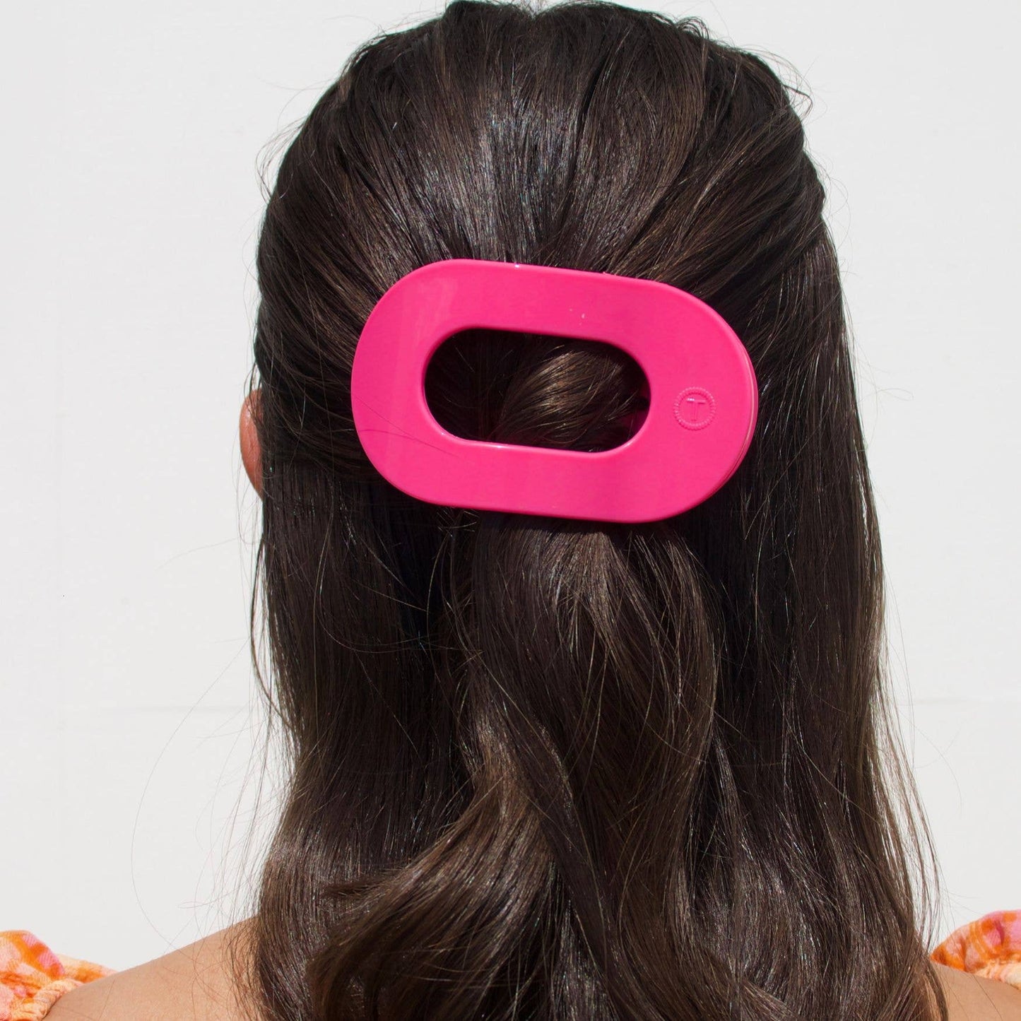 Teleties Flat Round Hair Clip Medium Tropical Punch