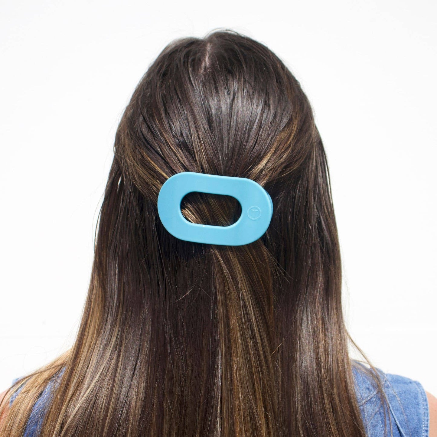 Teleties Flat Round Hair Clip Small Summer Sky