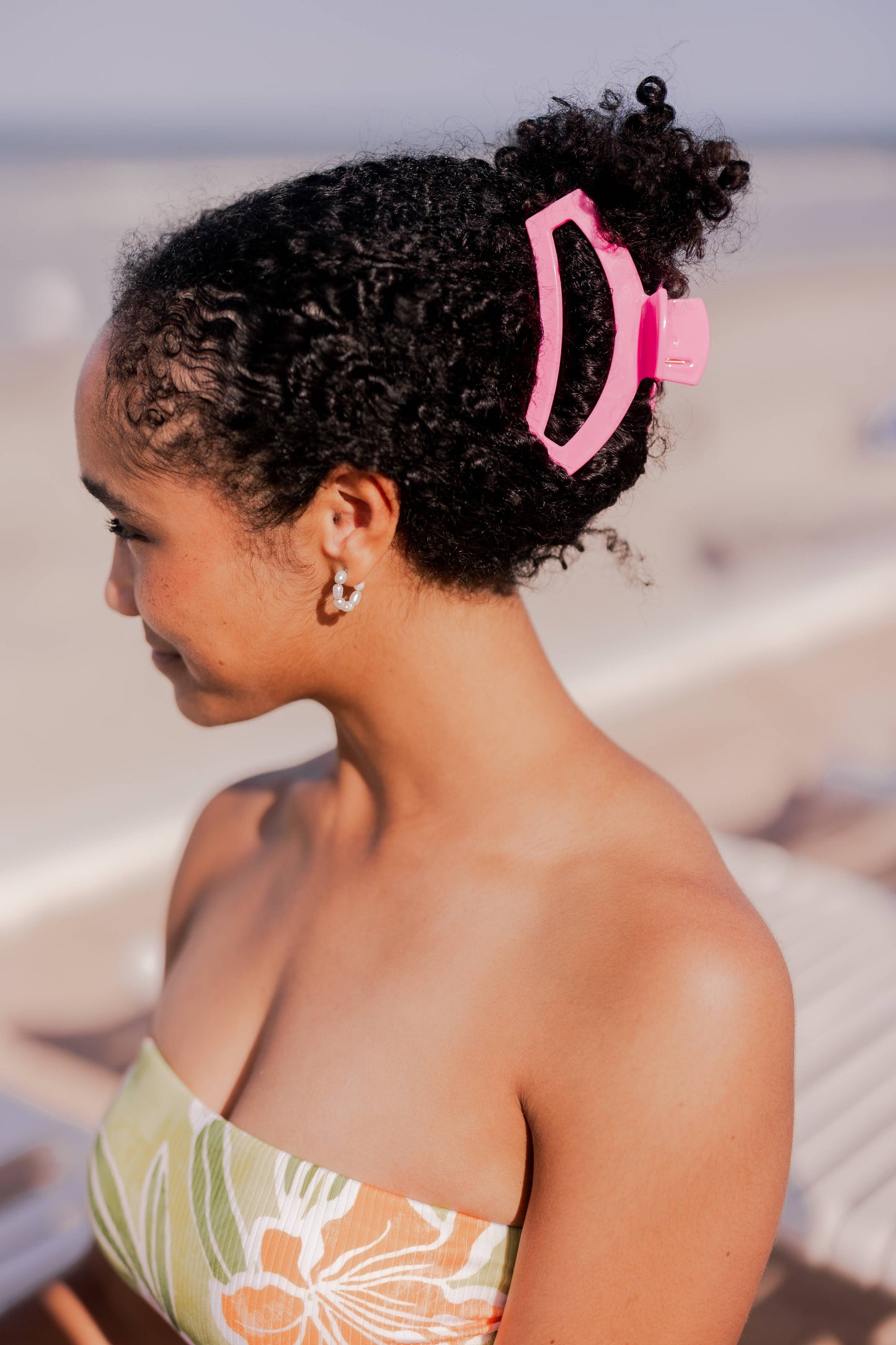 Teleties Open Hair Clip | Large | Paradise Pink