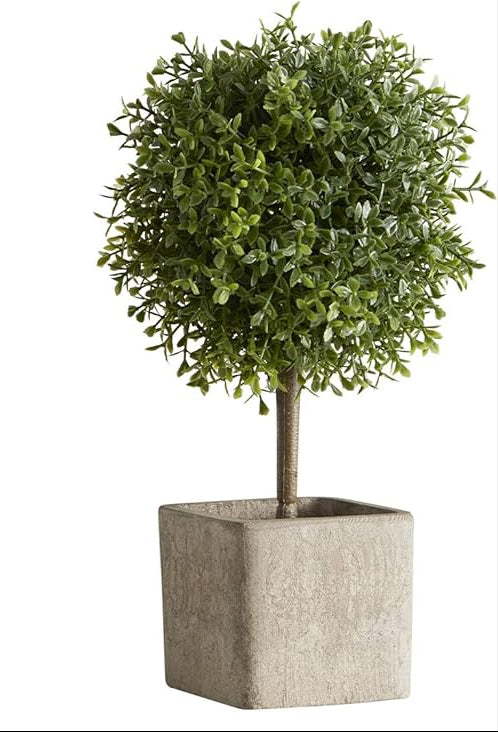 Floral Round Topiary Ball in Planter